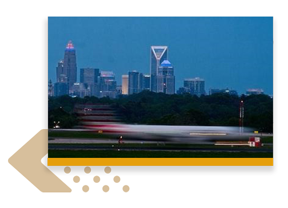 Charlotte Douglas International Airport, offering easy access to major cities for Charlotte, NC commercial real estate investors
