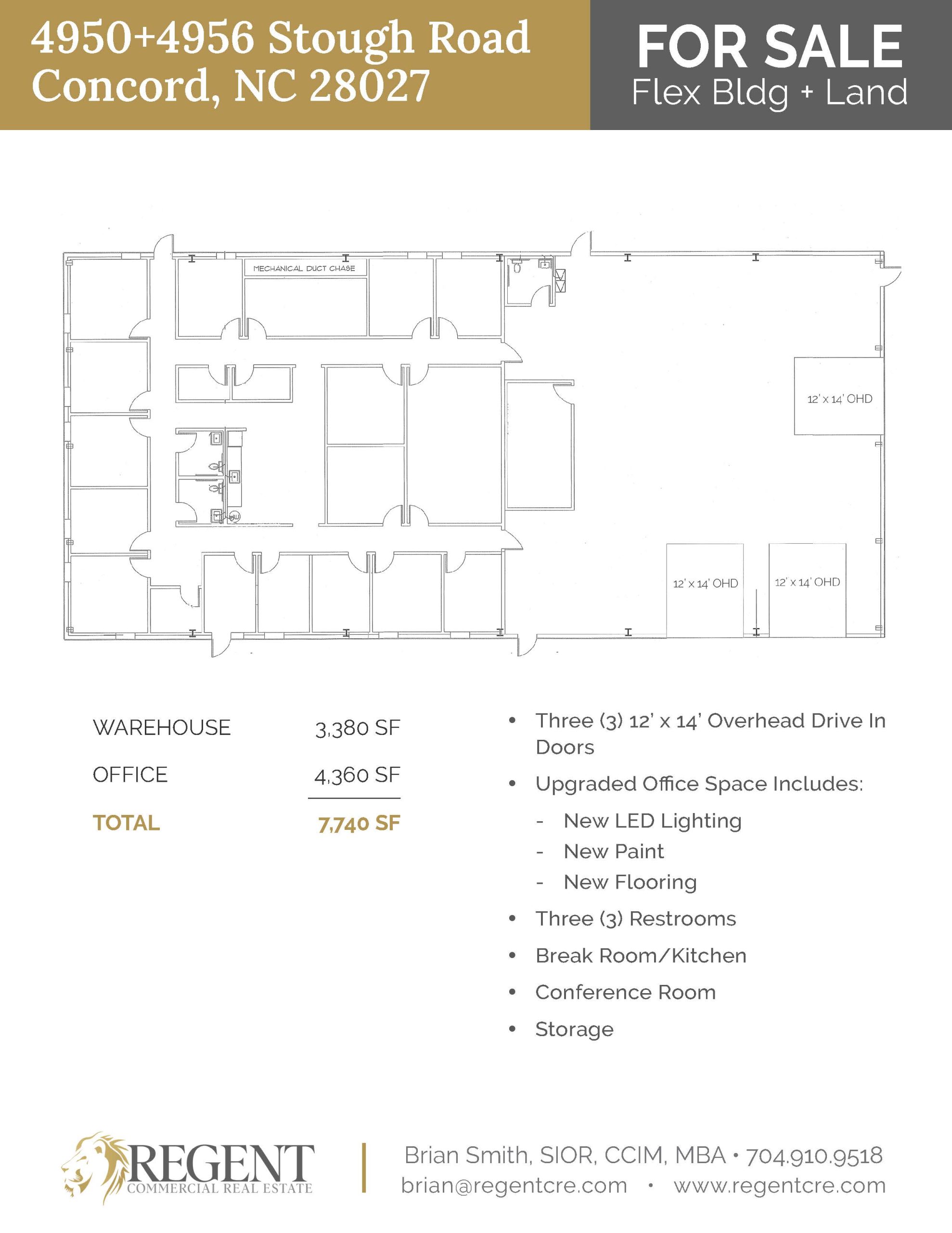 4950+4956 Stough Road – Concord, NC 28027: Flexible Office & Warehouse Property for Sale