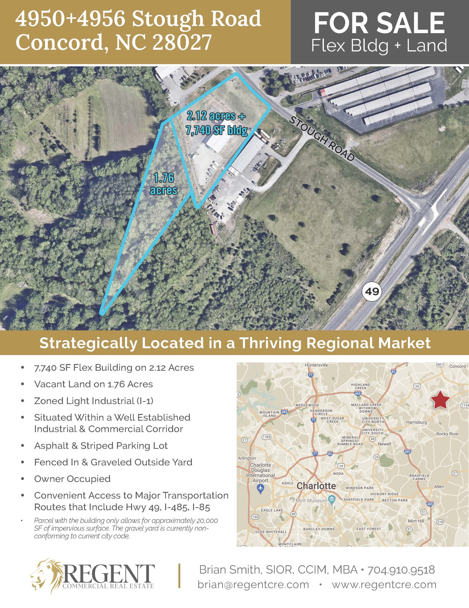 4950+4956 Stough Road – Concord, NC 28027: Flexible Office & Warehouse Property for Sale