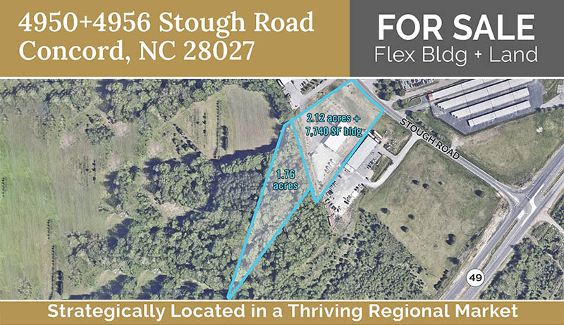 4950+4956 Stough Road – Concord, NC 28027: Flexible Office & Warehouse Property for Sale