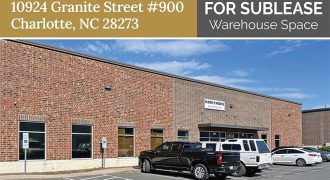 Prime Location Charlotte Warehouse Space for Sublease – 10924 Granite Street