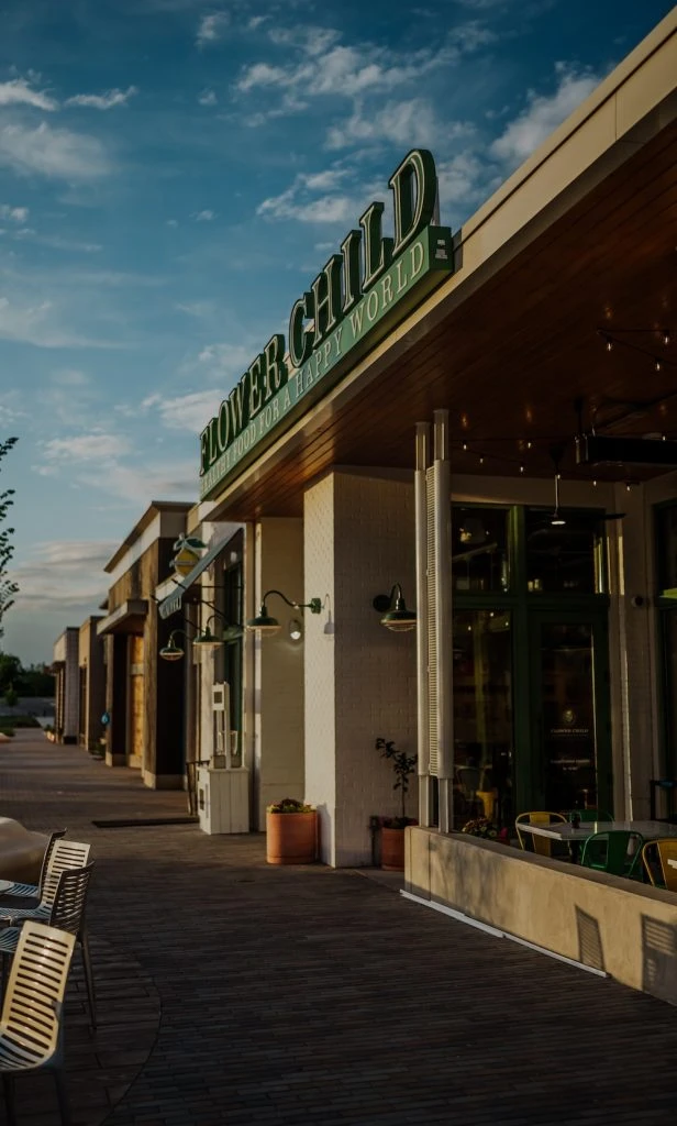 storefront of flower child on a sunny day in ballantyne nc