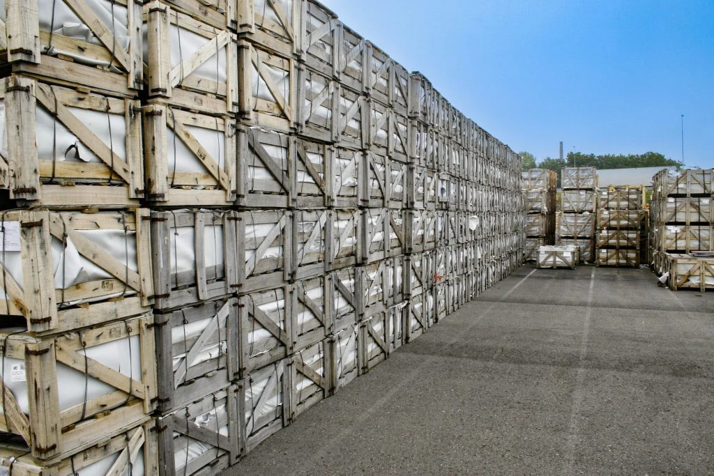 Goods Ready for Distribution Seen in Logistics Industrial Outdoor (IOS) Storage in Charlotte, NC