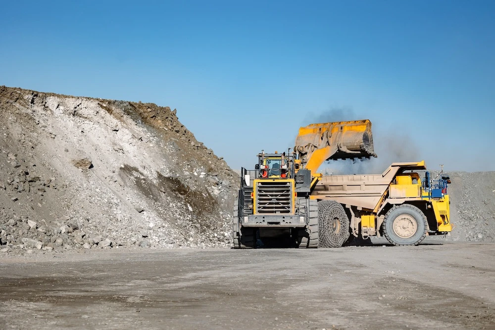 outdoor loader on industrial outdoor site