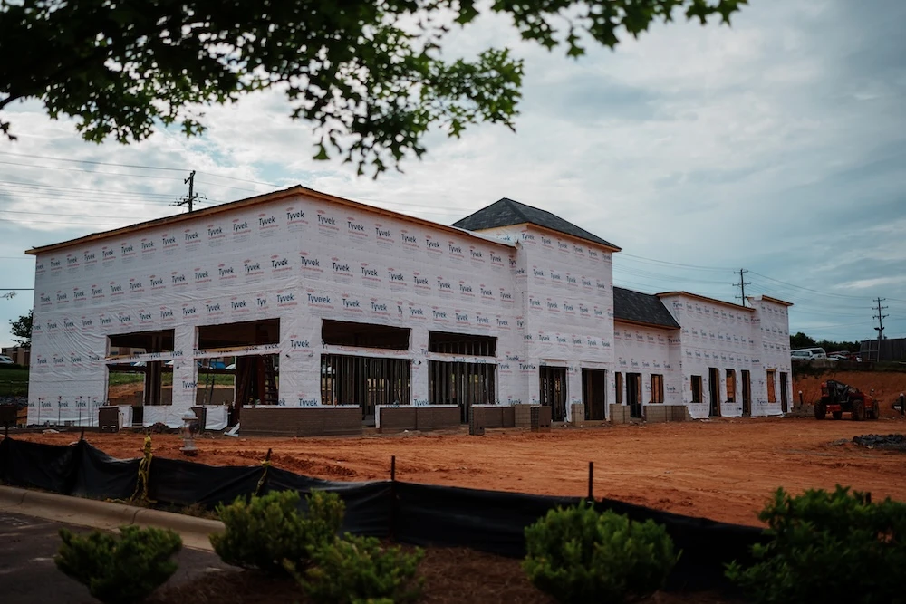 new build in Indian Land SC before siding is put up