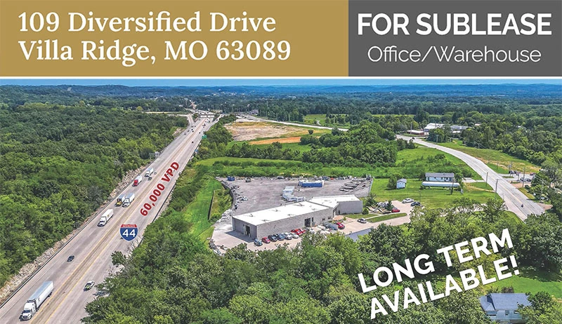 Prime Office and Warehouse Space for Sublease at 109 Diversified Drive, Villa Ridge