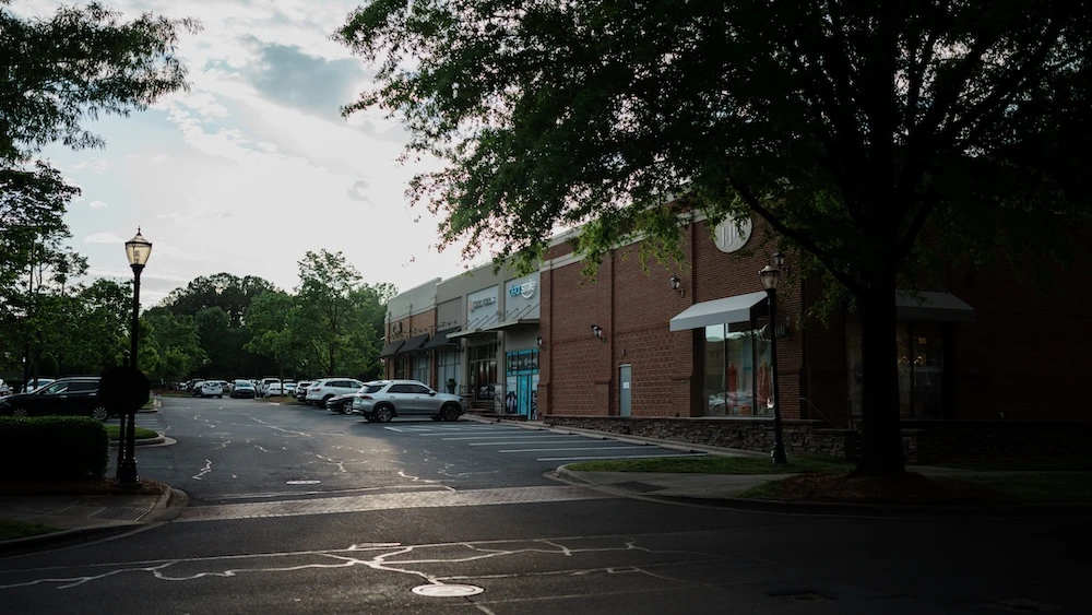 retail parking lot in Blakeney