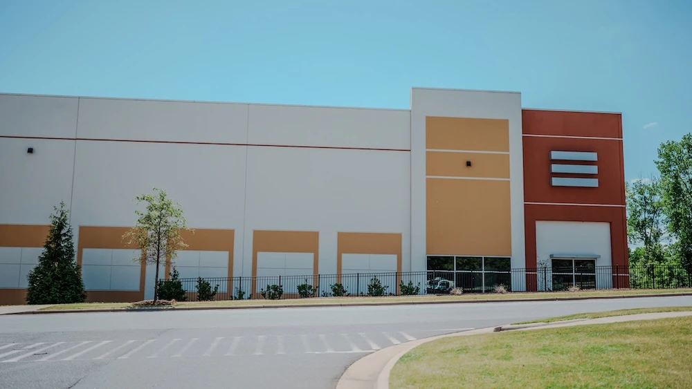 view of industrial building with sustainable features